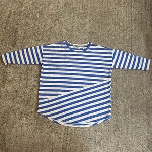 Vineyard Vines Women's XXS Blue White T-Shirt Striped Nautical Preppy Coastal